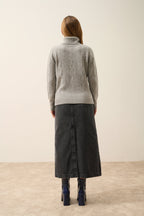 Just Cashmere - Pull Col Roulé Estelle - 100% Cachemire 4 Fils - Nuage Chiné - Femme