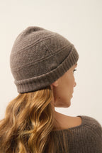 4-Ply Beanie - Ember - Mottled Taupe