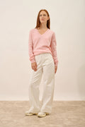 V-Neck Sweater - Nora - Ballerina