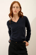 Pull Col V - Nora - Caviar