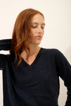 Pull Col V - Nora - Caviar