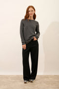 Pull Col Rond - Daria - Anthracite Chiné