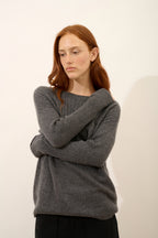 Pull Col Rond - Daria - Anthracite Chiné