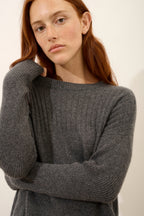 Pull Col Rond - Daria - Anthracite Chiné