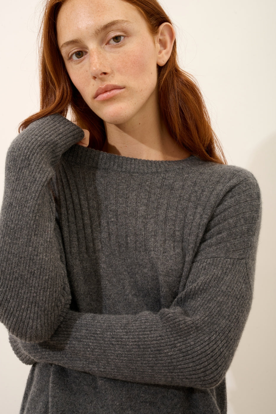 Pull Col Rond - Daria - Anthracite Chiné