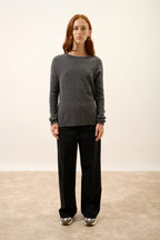 Pull Col Rond - Daria - Anthracite Chiné