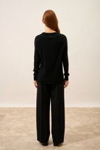 Pull Col Rond - Daria - Noir