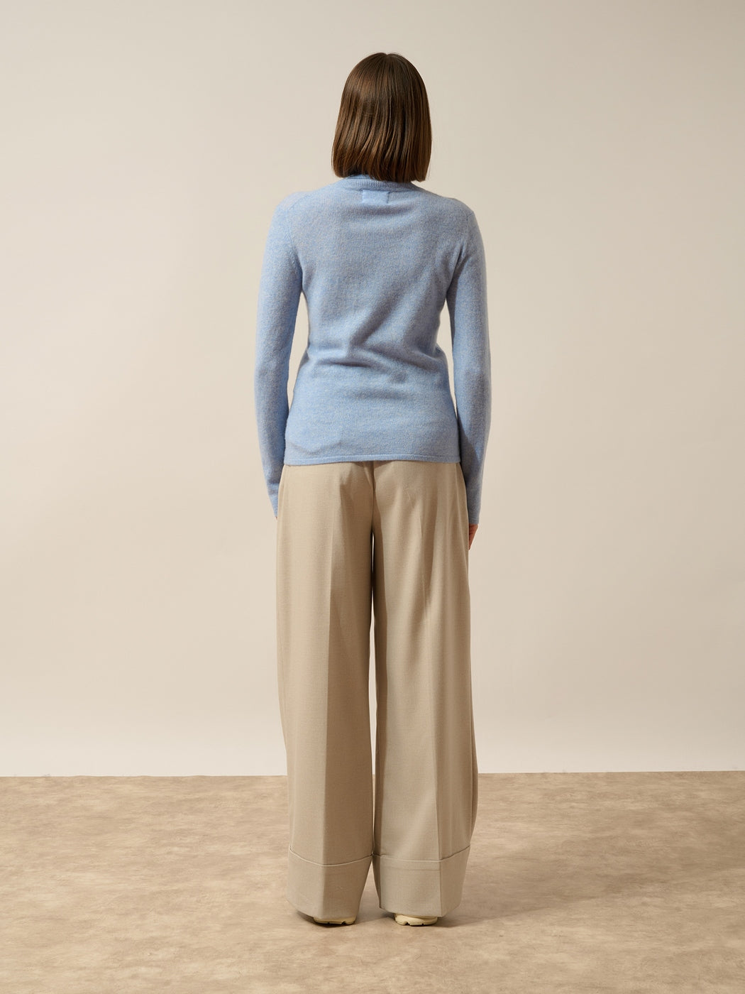 Jersey Cuello Alto - Ava - Azul Cielo Jaspeado