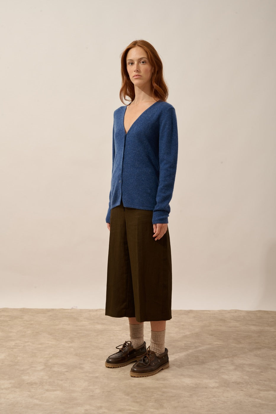 Cárdigan Cuello en V - Norma - Ocean Chiné