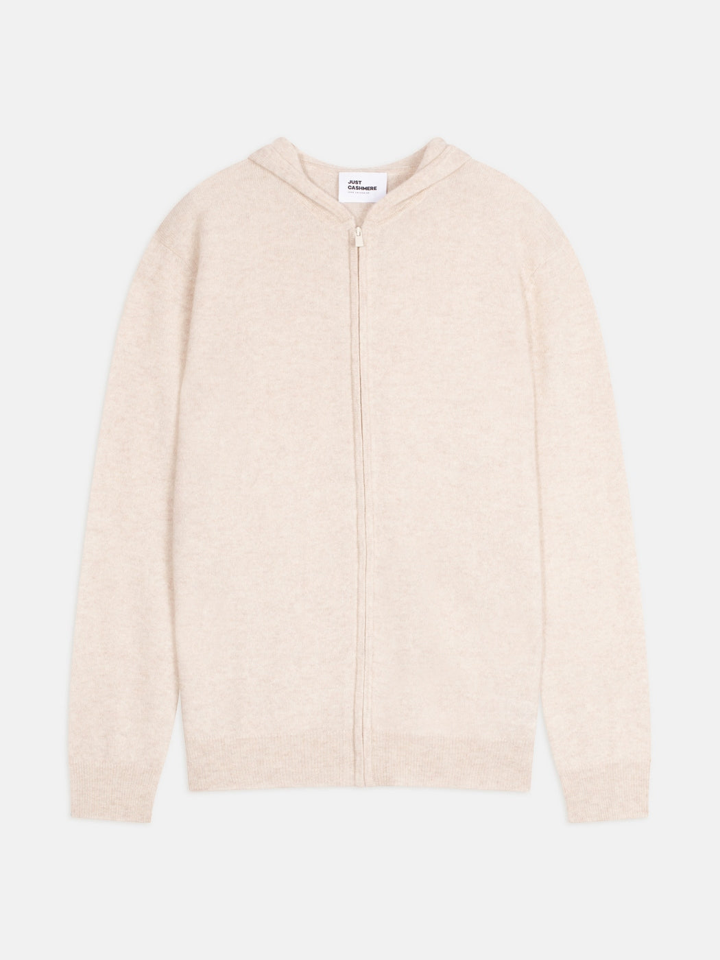 Chaleco Con Cremallera Y Capucha - Elliot - Beige Jaspeado