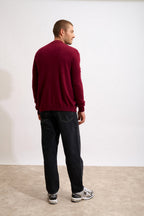 Cárdigan con Cremallera Cuello Alto - Lilou - Burdeos
