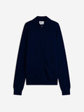Zip-Up High-Neck Cardigan - Lilou - Navy