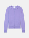 Chaqueta de punto con cremallera y capucha - Debbie - Lavanda