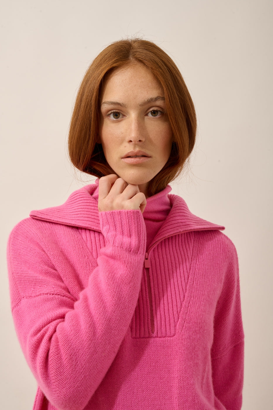 Pull Camionneur 6 Fils - Akar - Rose
