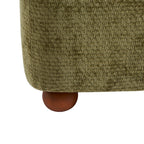 Judy - Armchairs - Chenille Fabric - Green Walnut-Stained Ball Feet
