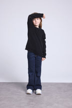 Pull Col Rond Etoile Coude Judy - Noir Multicolor Lurex - Enfant