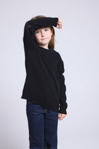 Pull Col Rond Etoile Coude Judy - Noir Multicolor Lurex - Enfant