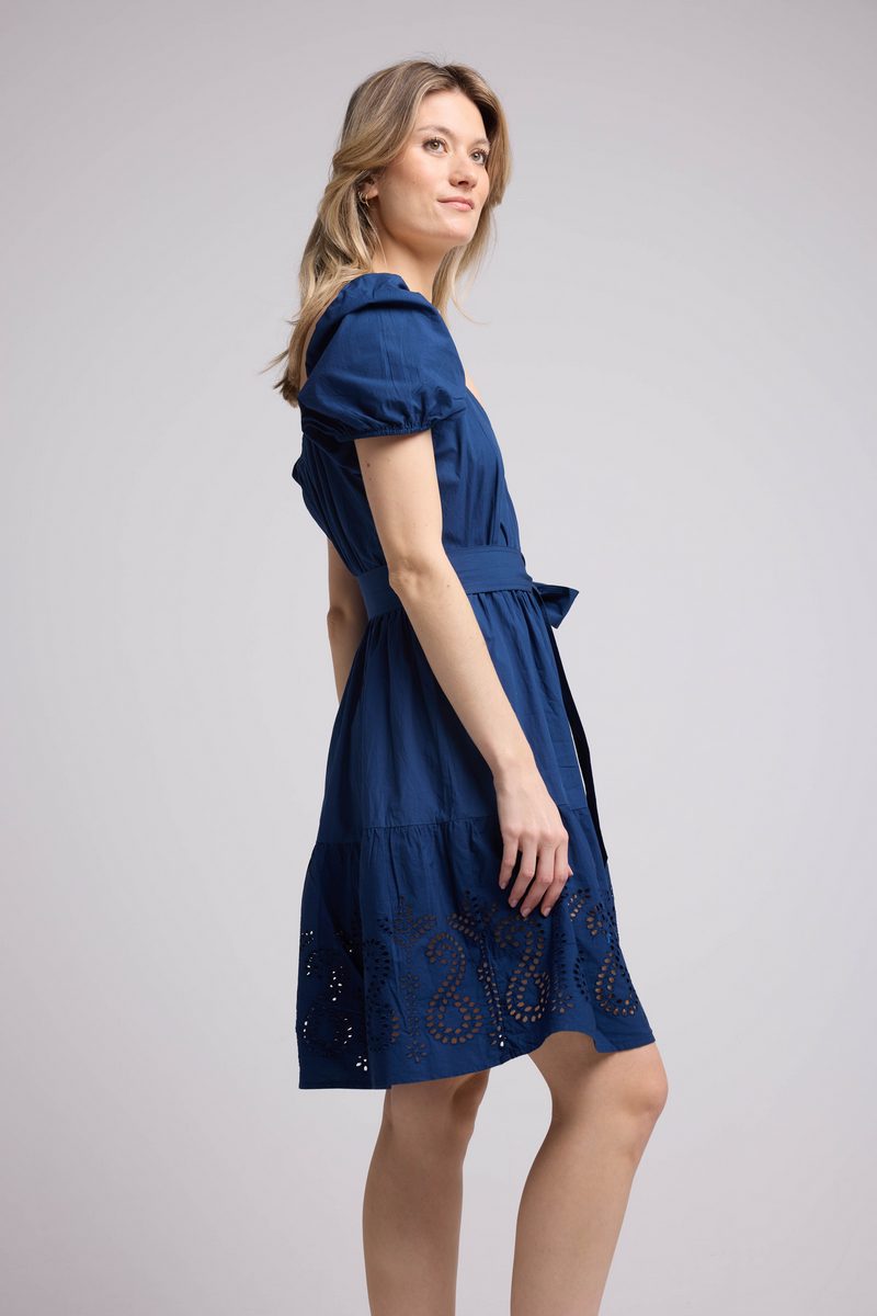 Short Dress Short Sleeves - Navy