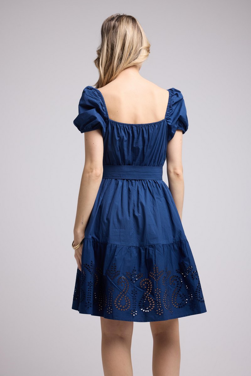 Short Dress Short Sleeves - Navy