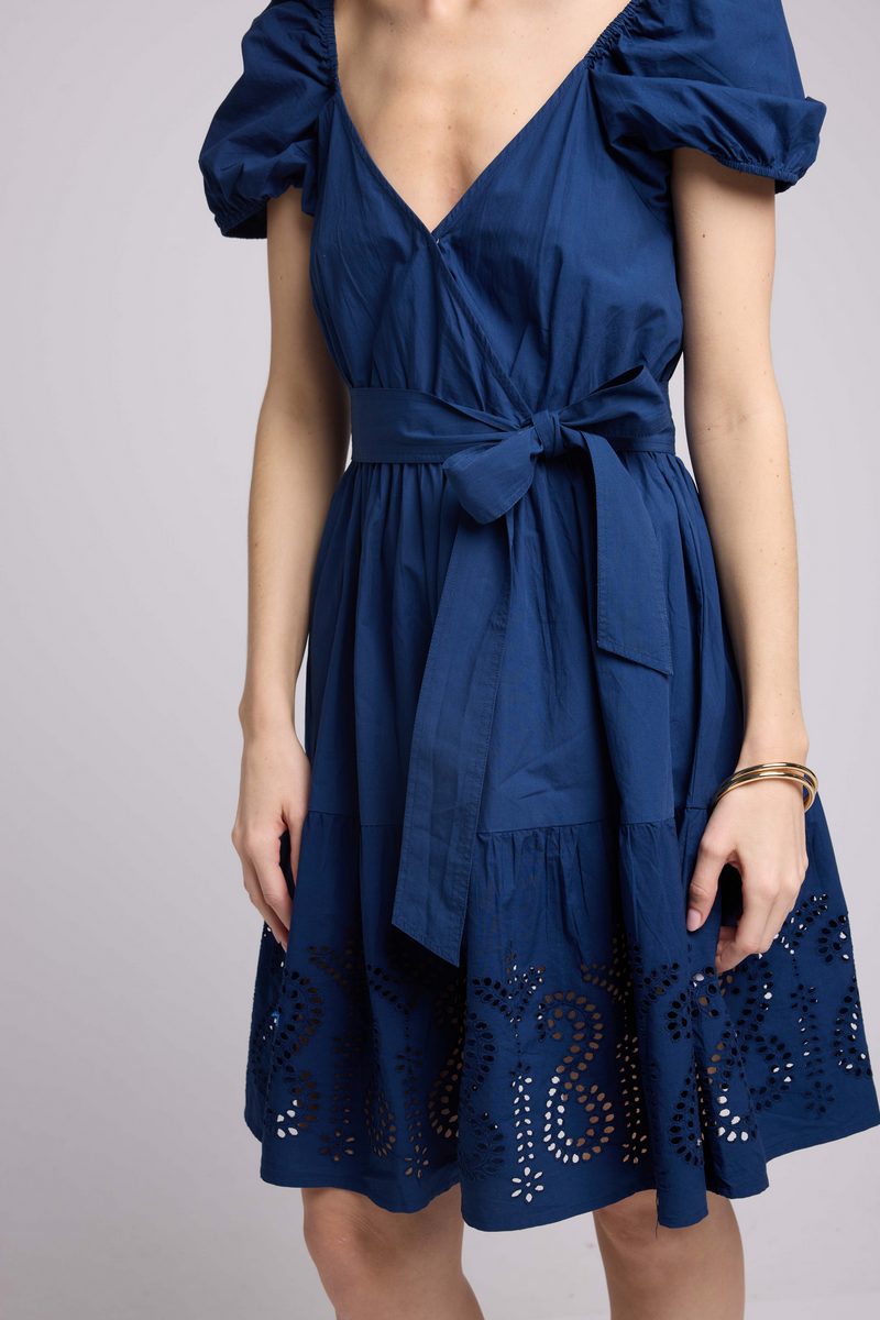 Short Dress Short Sleeves - Navy