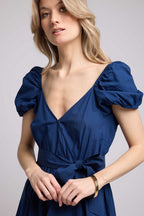 Short Dress Short Sleeves - Navy