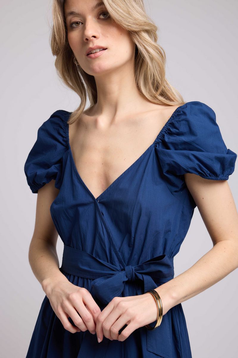 Short Dress Short Sleeves - Navy