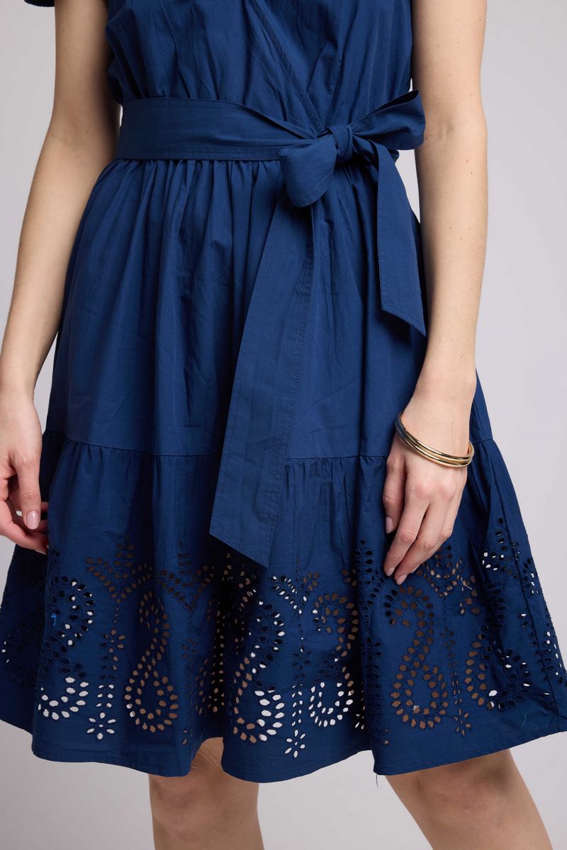Short Dress Short Sleeves - Navy