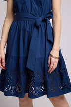 Short Dress Short Sleeves - Navy