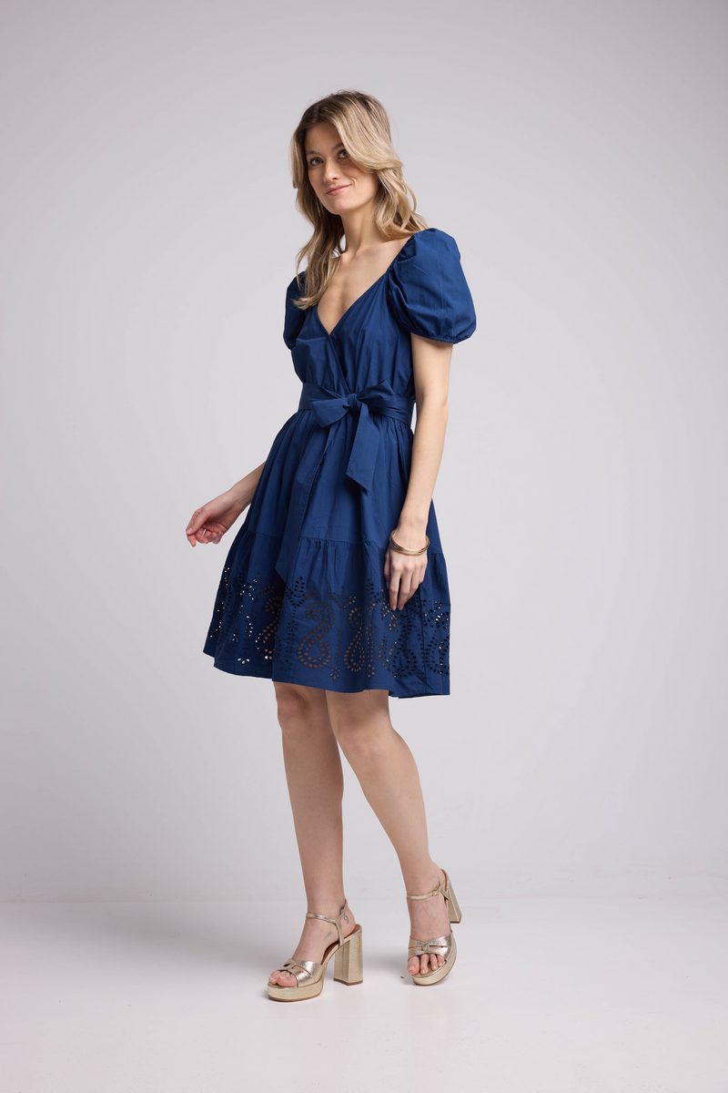 Short Dress Short Sleeves - Navy