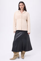 Veste À Franges June - Beige - Femme