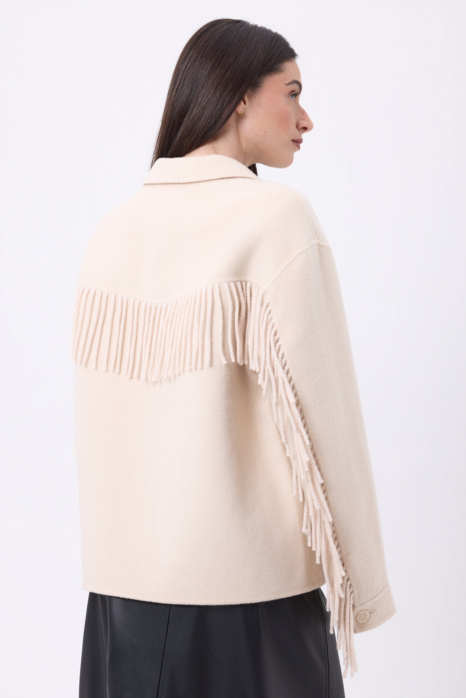 Veste À Franges June - Beige - Femme