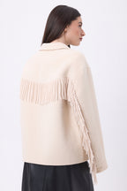 Veste À Franges June - Beige - Femme