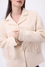 Veste À Franges June - Beige - Femme