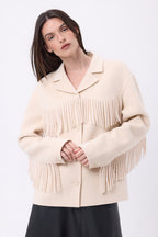 Veste À Franges June - Beige - Femme