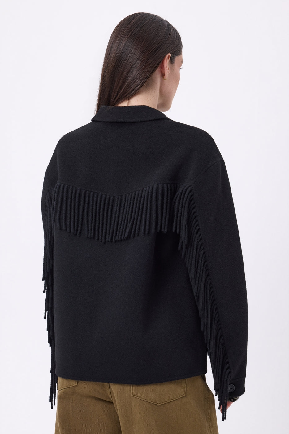 Veste À Franges June - Noir - Femme