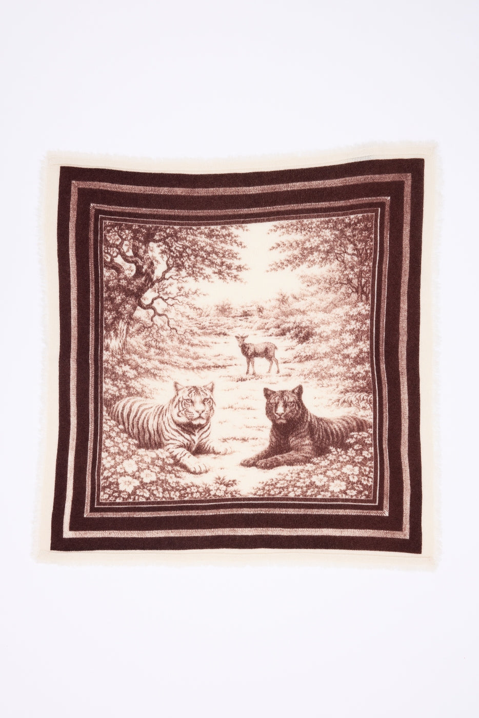Bandana Piccola Jungle - Marrone - Uomo - 100% Cashmere