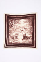 Bandana Piccola Jungle - Marrone - Donna - 100% Cashmere