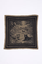 Bandana Piccola Jungle - Kaki Melange - Donna - 100% Cachemire