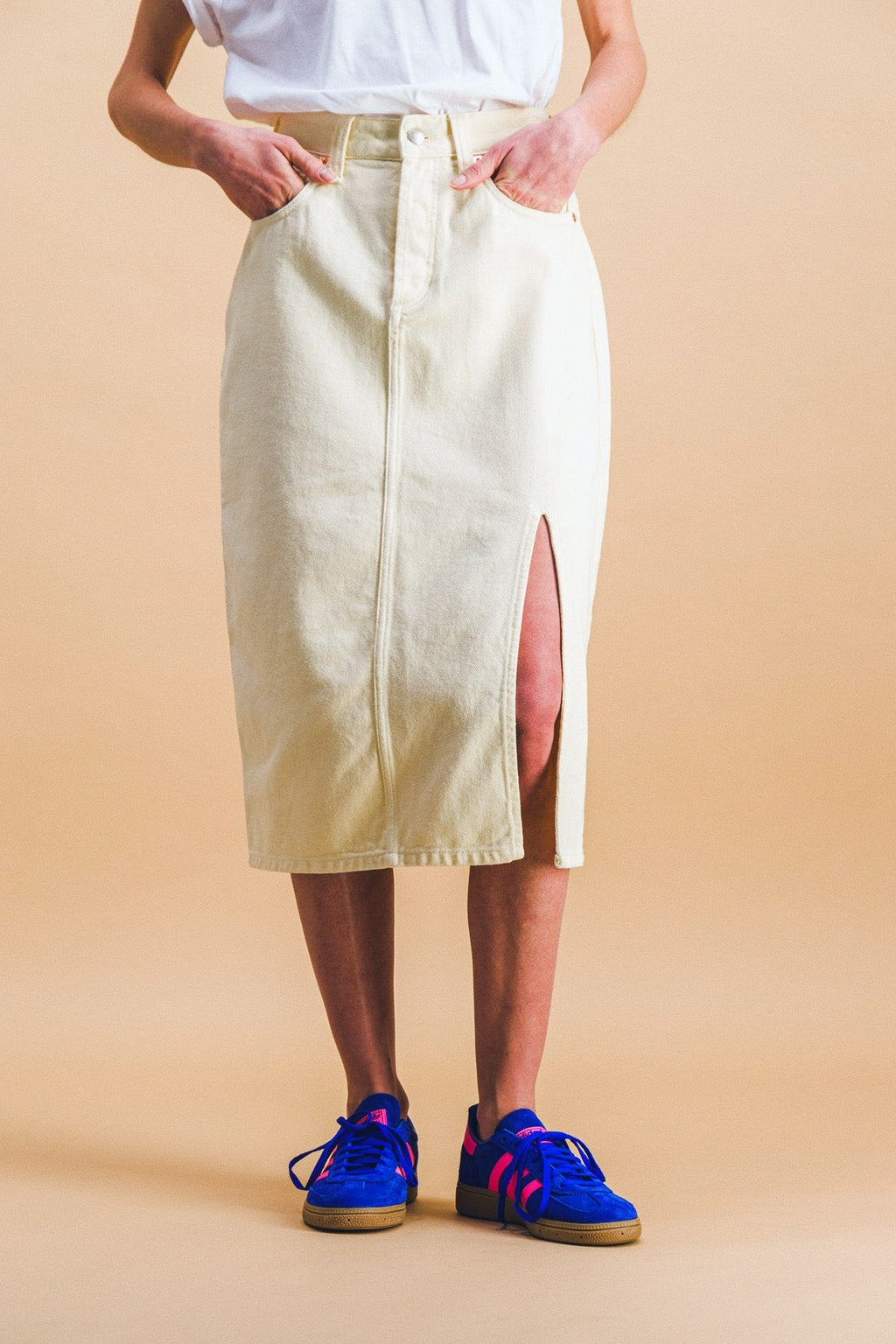 Lucile Skirt In Fresh Butter Denim