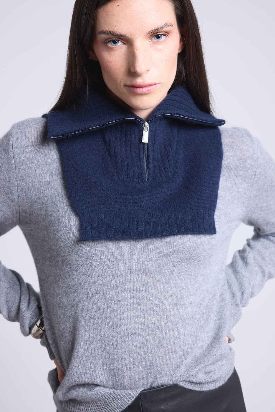 Cuello camionero Justine - Azul marino - Mixto
