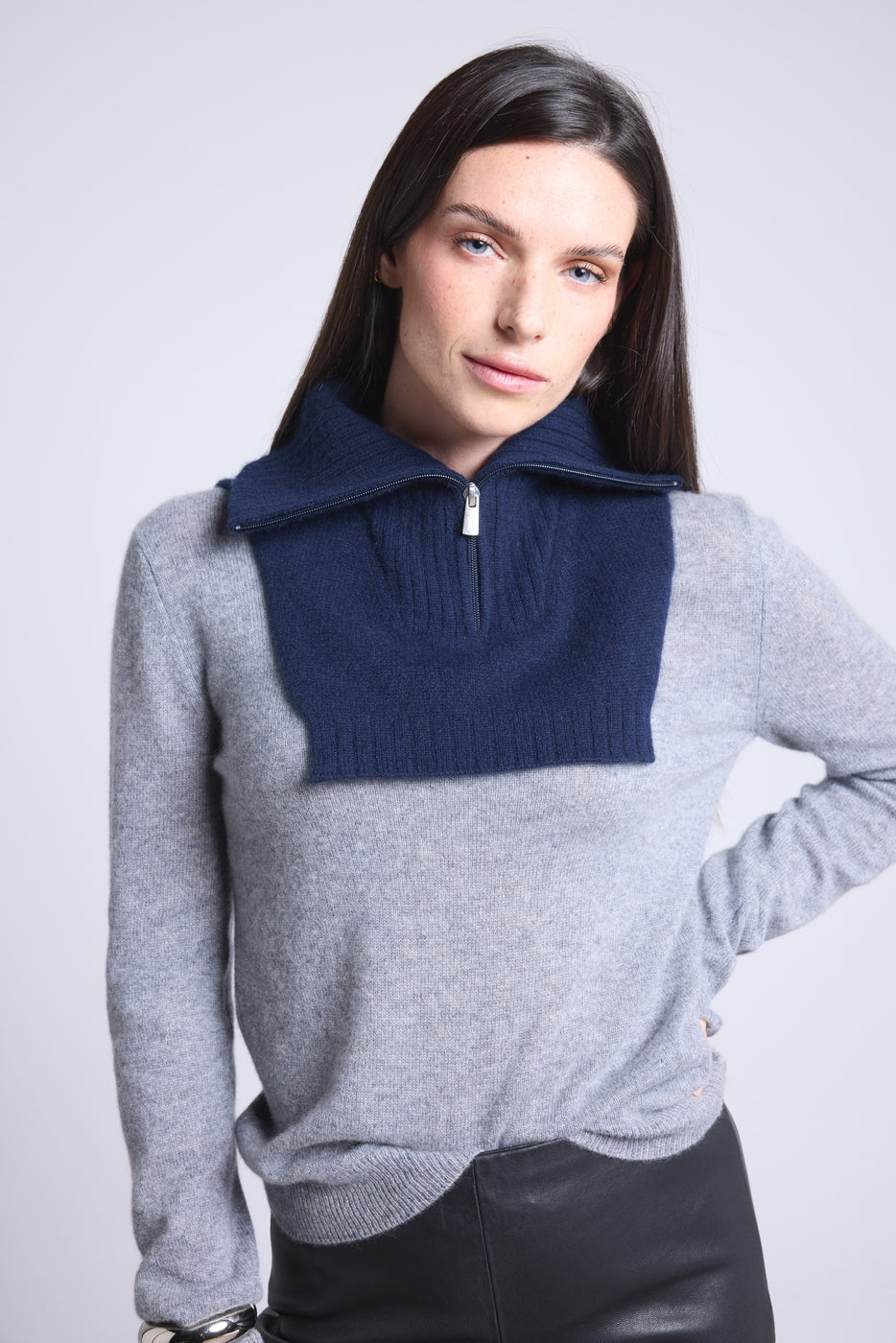 Cuello camionero Justine - Azul marino - Mixto