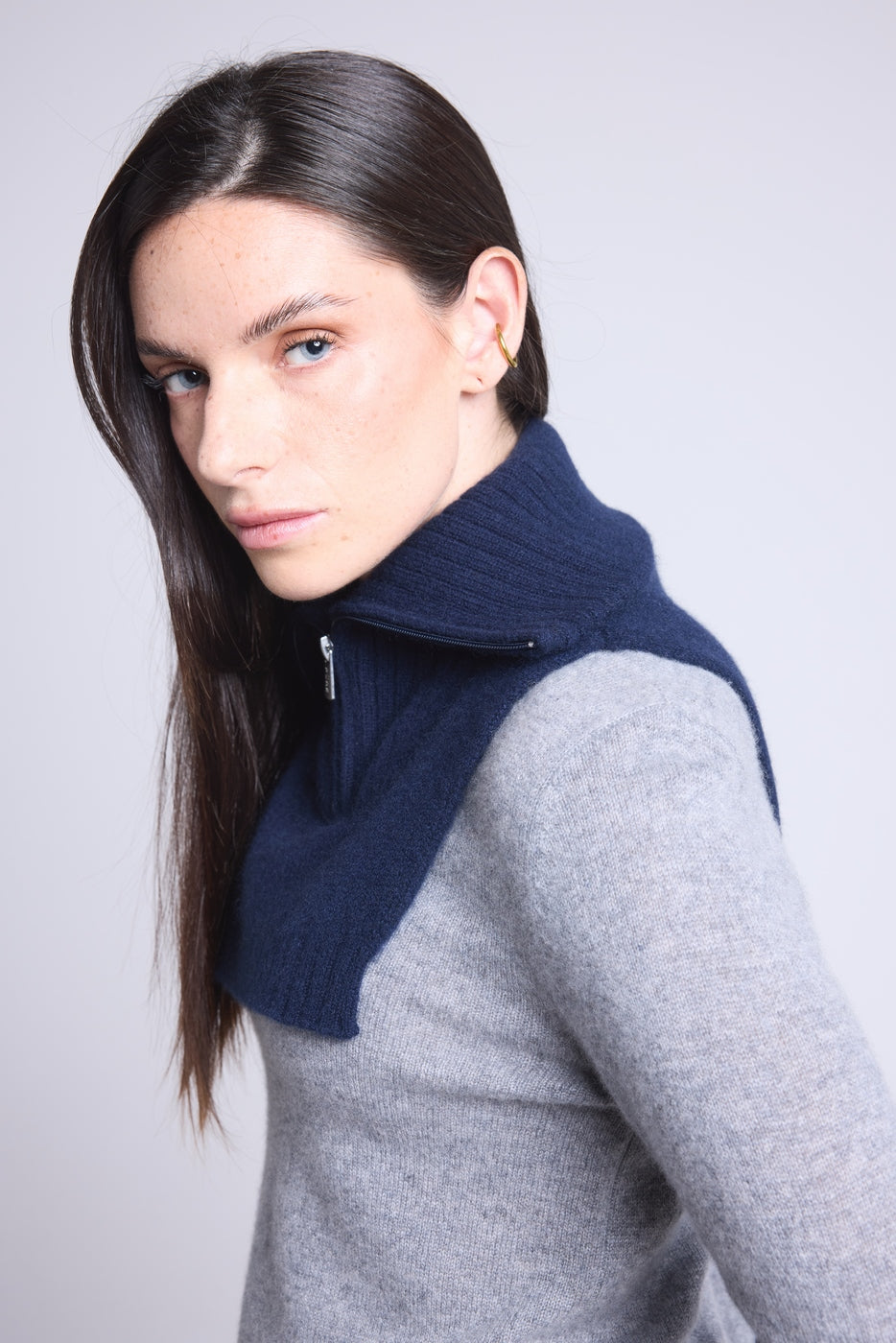 Cuello camionero Justine - Azul marino - Mixto
