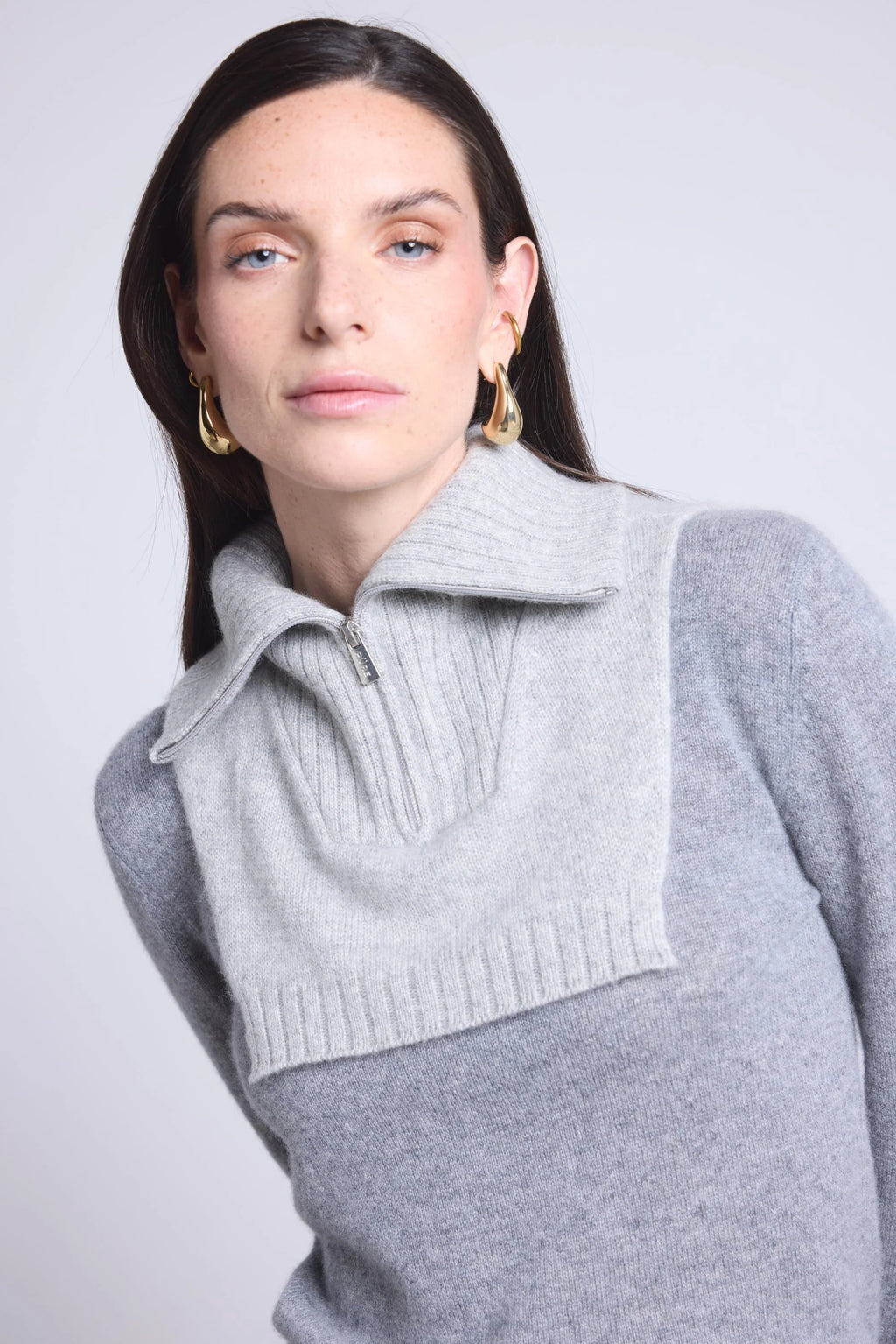 Cuello camionero Justine - Gris claro - Mixto