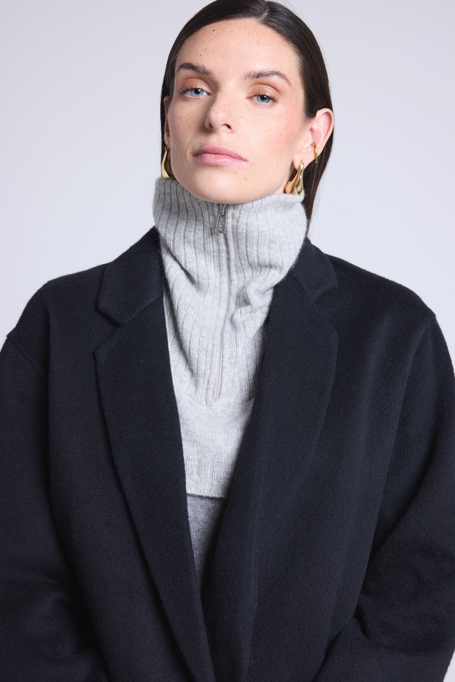 Cuello camionero Justine - Gris claro - Mixto