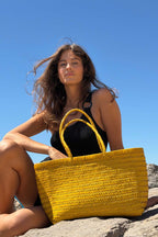 Delhi Large Tote Bag - Lemon
