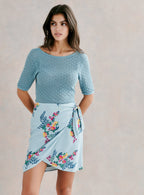 JEANNE FLORAL SHORT SKIRT PETITE MENDIGOTE