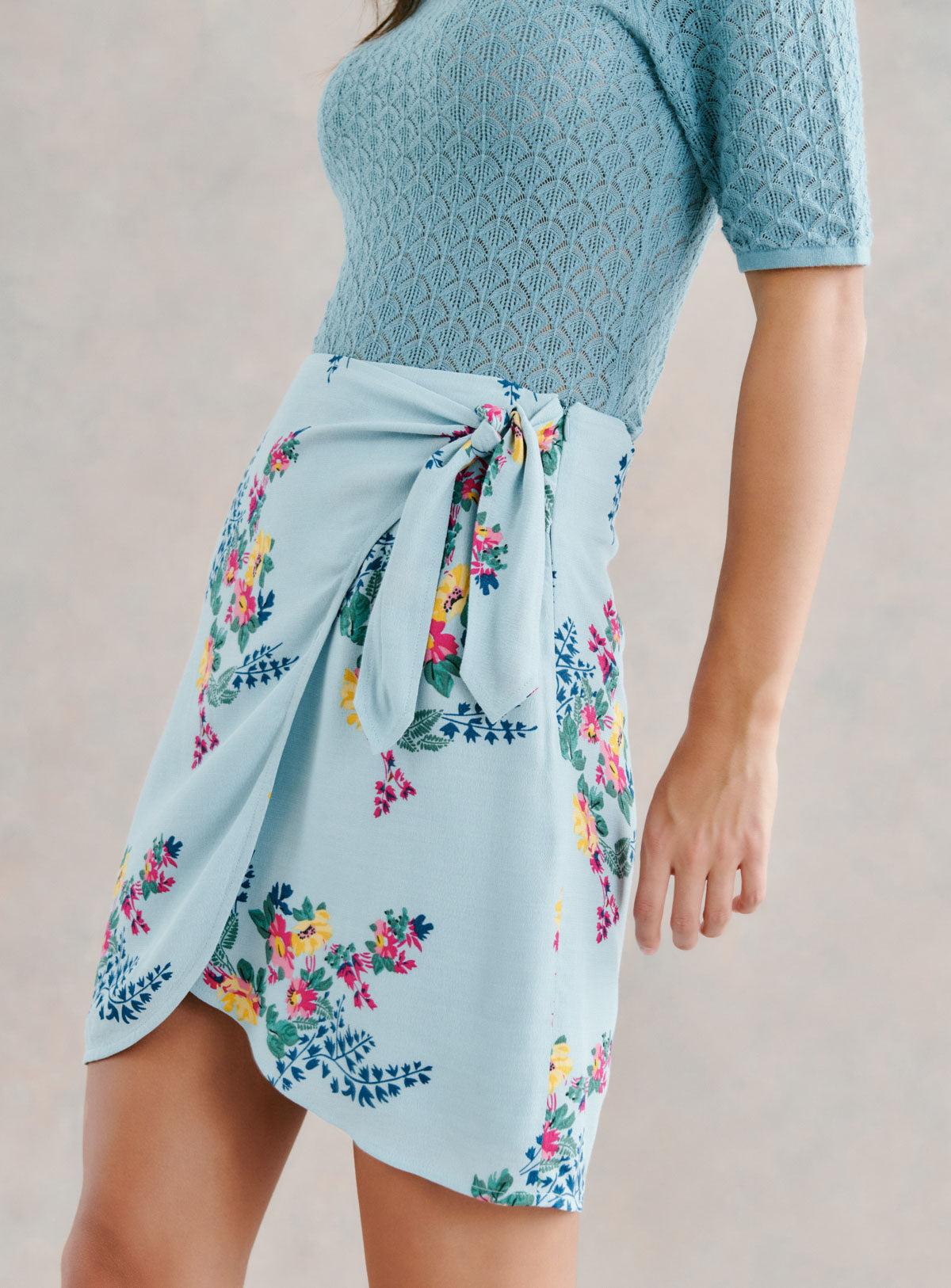 JEANNE FLORAL SHORT SKIRT PETITE MENDIGOTE