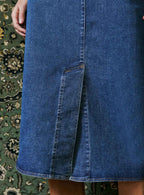 JENNY BLUE DENIM SKIRT PETITE MENDIGOTE