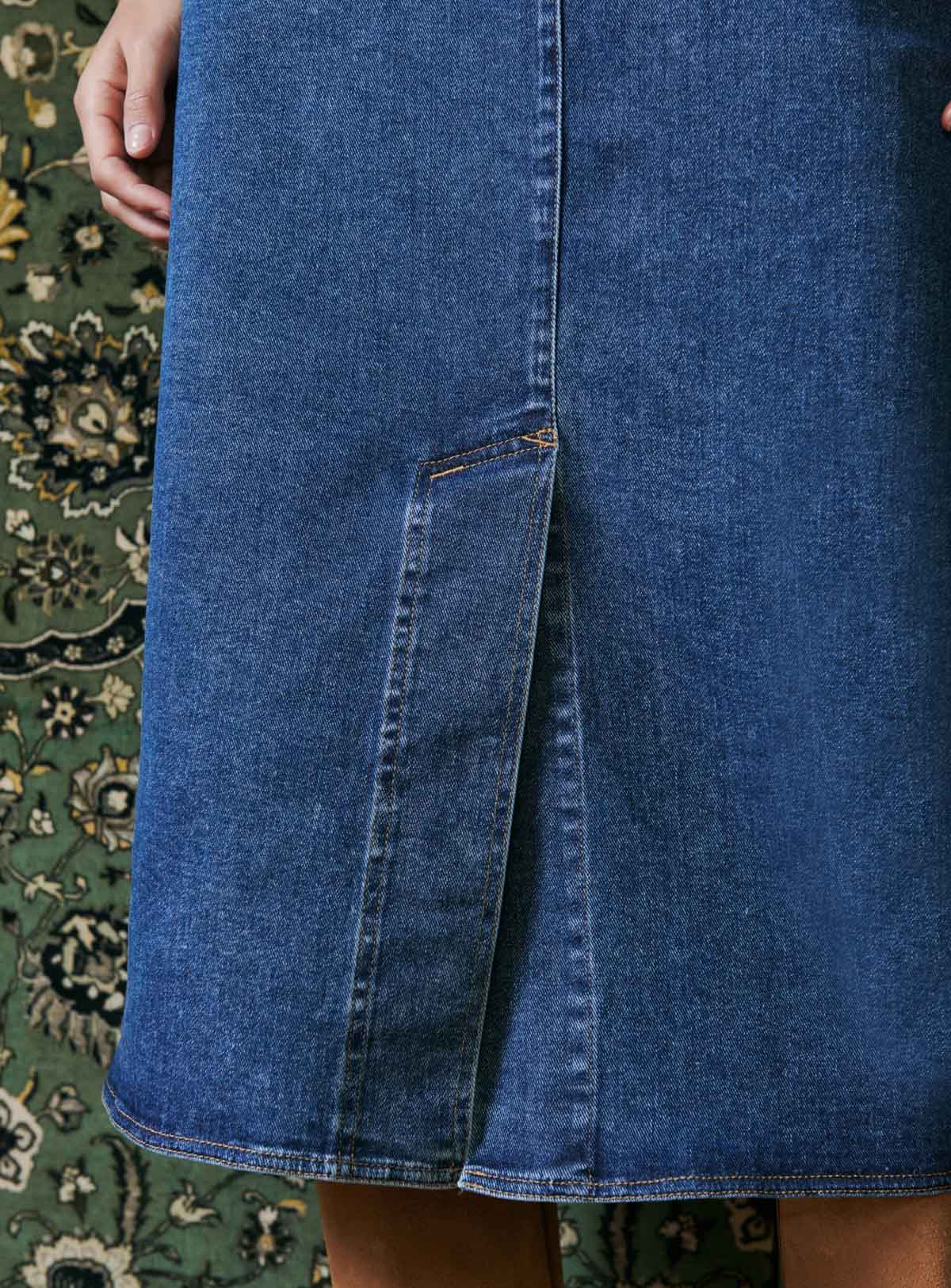 JENNY BLUE DENIM SKIRT PETITE MENDIGOTE