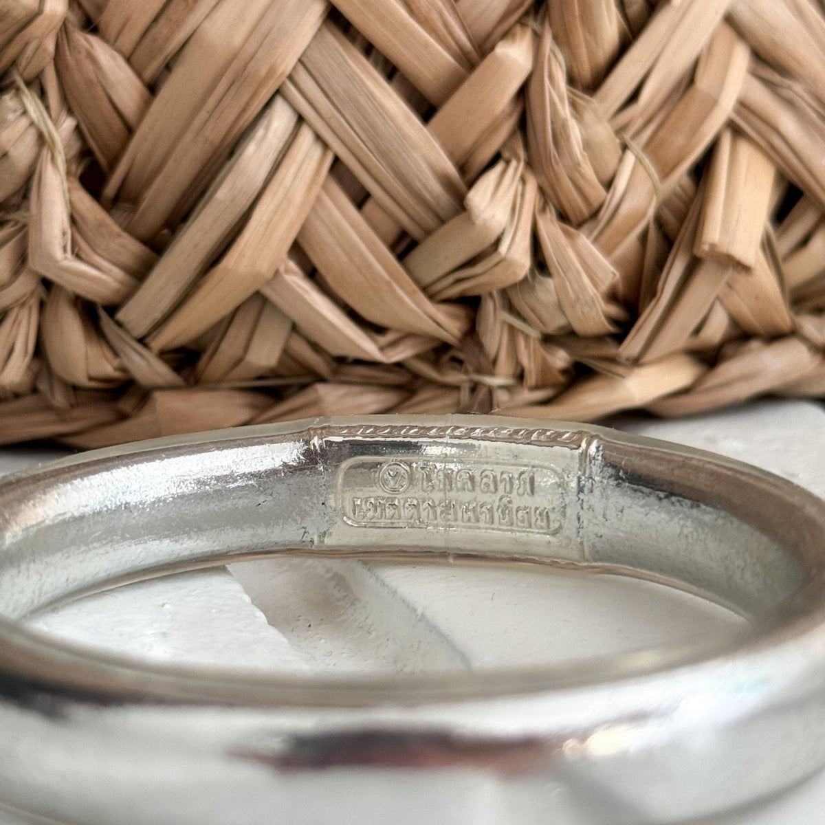 Jonc Bouddhiste Plat 12Mm - Silver